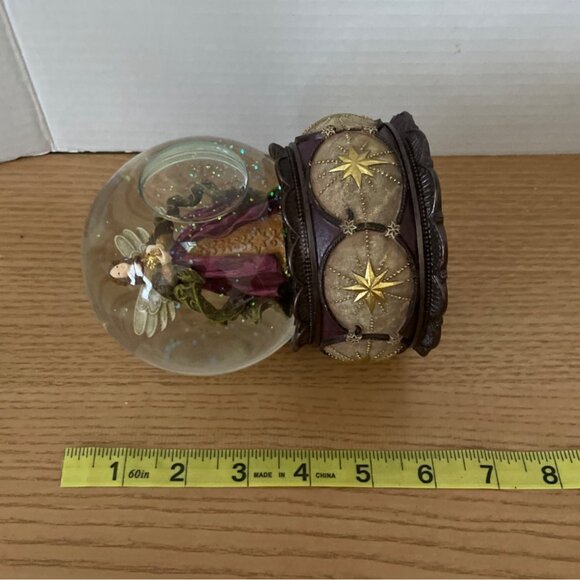 San Francisco Music Box Angel w Star Roses Water Snow Globe The First Noel VIDEO - Picture 9 of 9